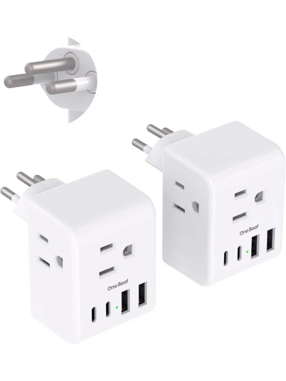 2 Pack Travel Plug Adapter for Switzerland - Type J Power Converter for